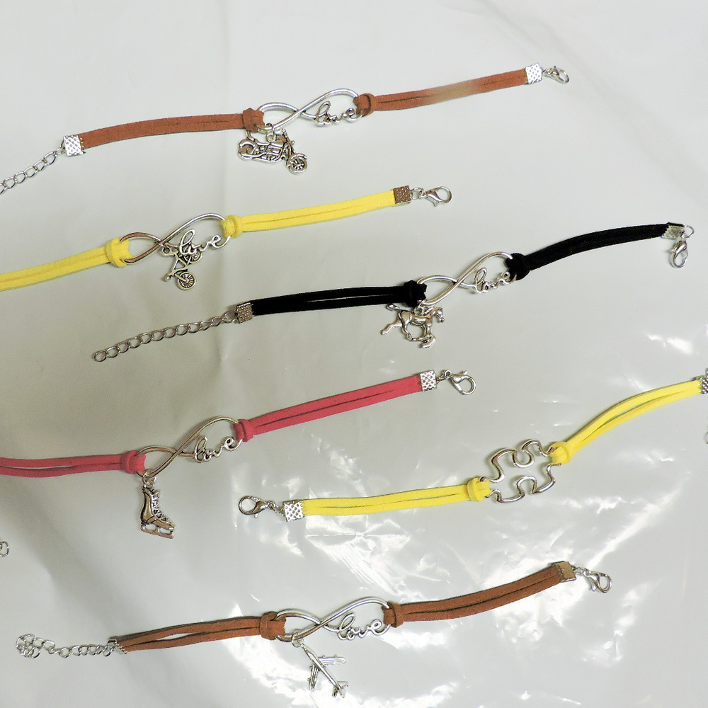 BRACELETS - Your choice  INFINITY  LOVE plus charm - Picture 2 of 8